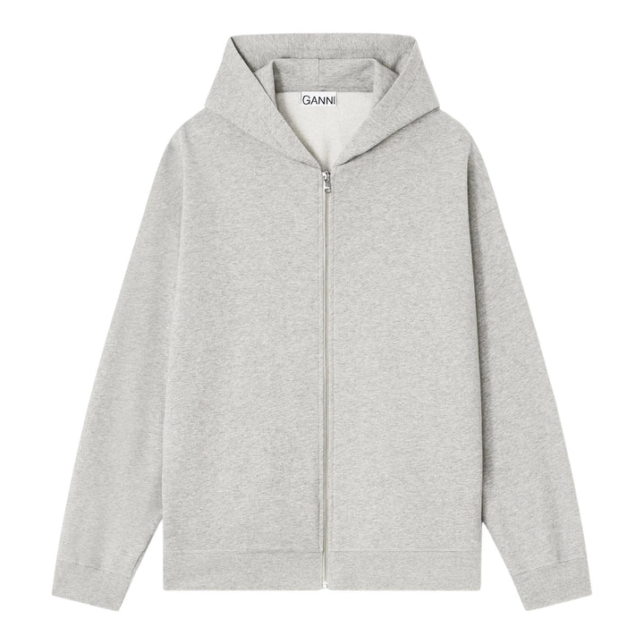 Club21 - GANNI - Isoli Teddy Oversized Zip Hoodie - SWEATSHIRTS - Grey