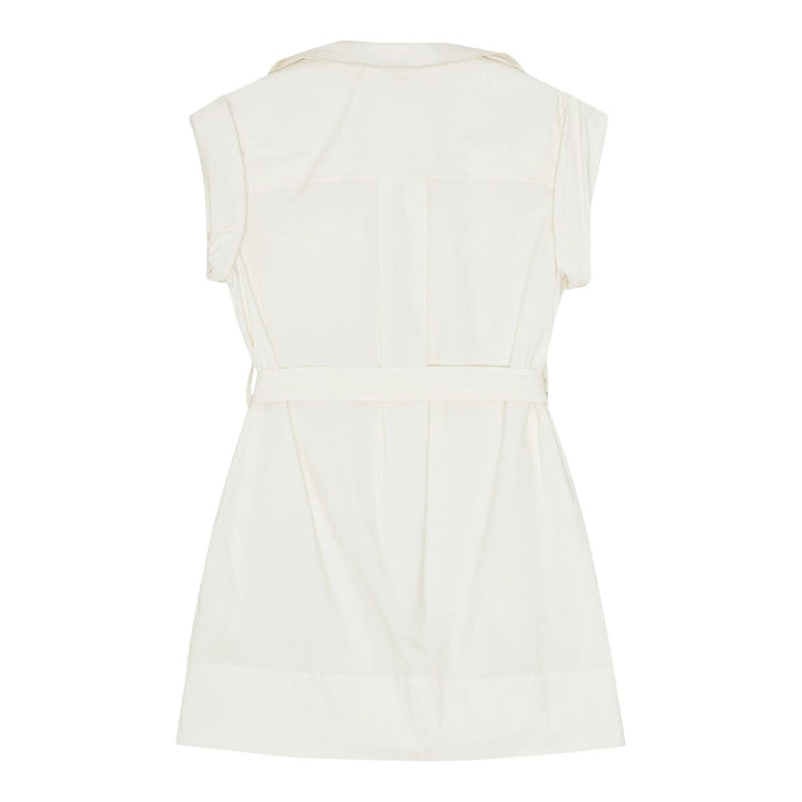 Club21 - GANNI - Stretch Cotton Cowl Neck Mini Dress - WOVEN DRESSES - Off-White