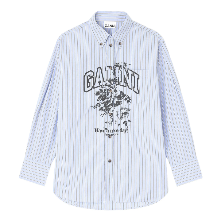 Stripe Cotton Oversized Shirt