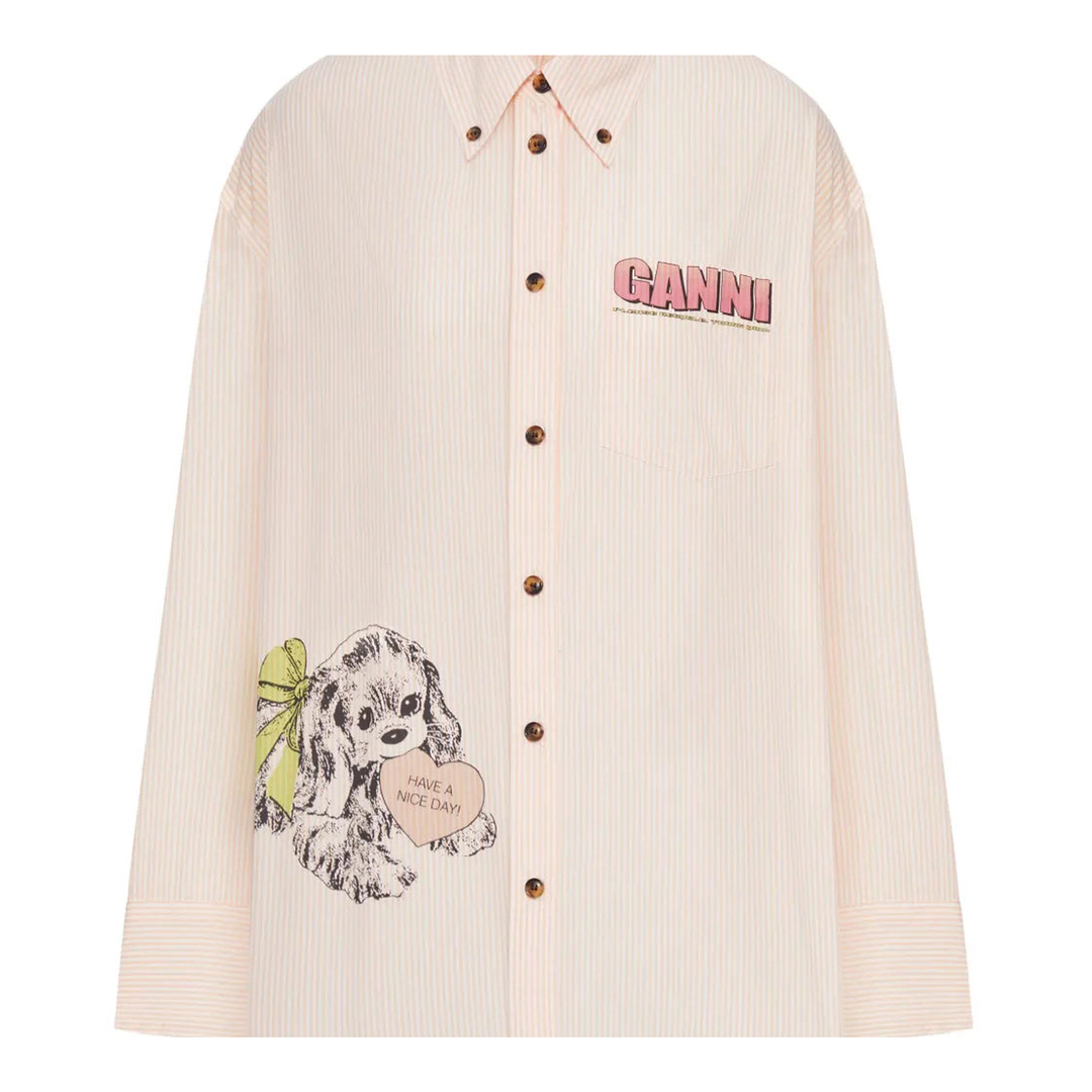 Stripe Cotton Oversized Shirt