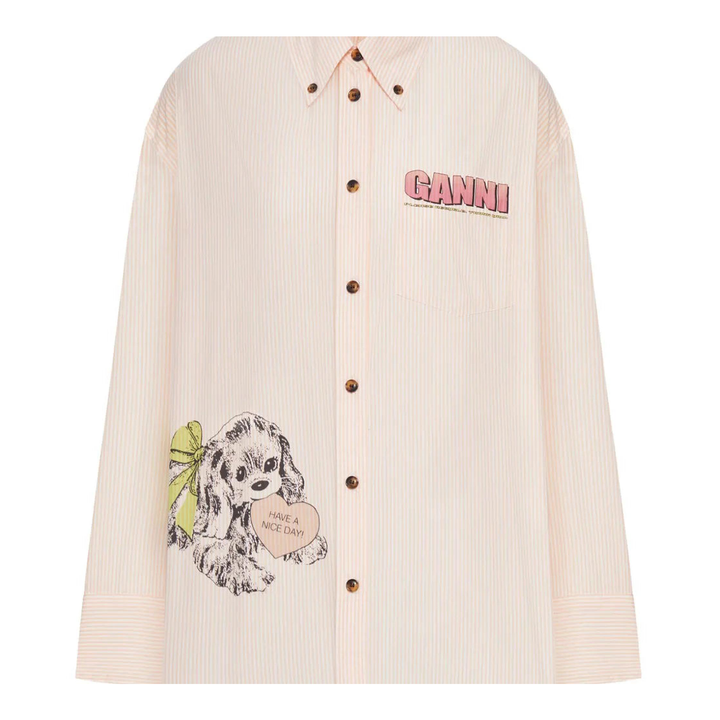 Stripe Cotton Oversized Shirt