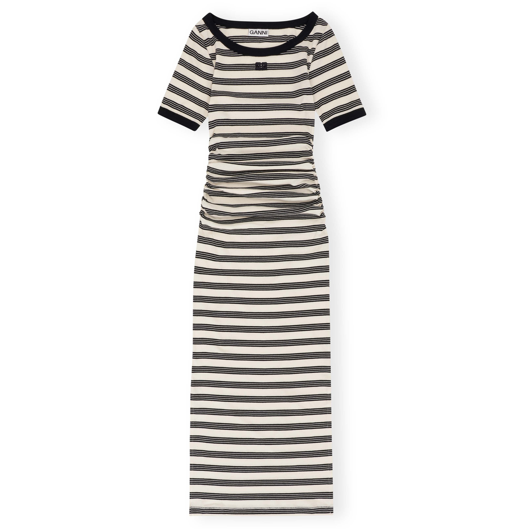 GANNI_Striped_Soft_Cotton_Rib_Short_Dress_Stripes