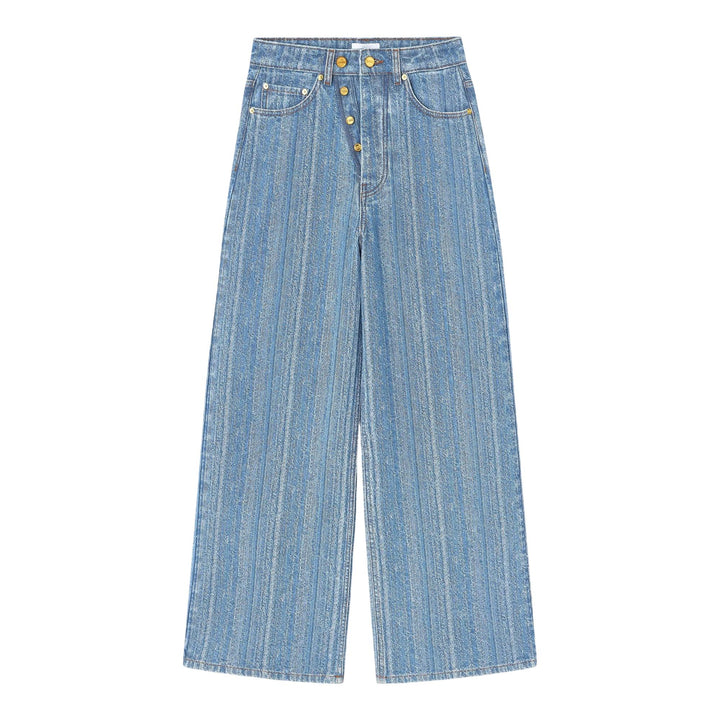 Club21 - GANNI - Structured Denim Double Fly - PANTS - Blue
