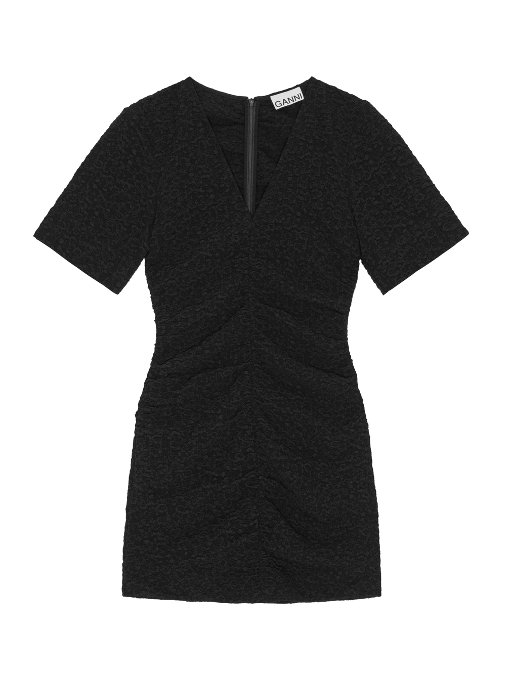 GANNI_TexturedSuitingMiniDress_Black