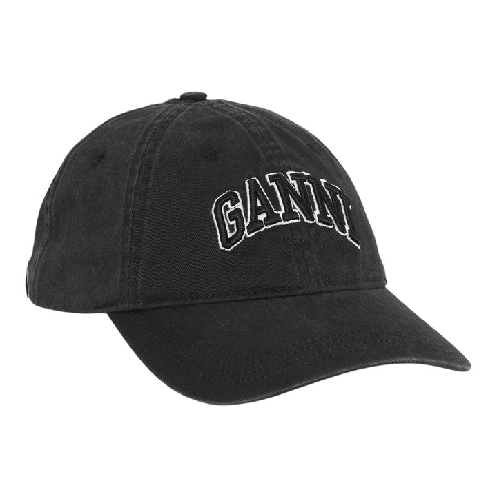 Club21 - GANNI - Washed Cotton Canvas Cap - HATS - Black