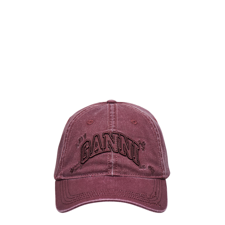 Washed Cotton Handwriting Embroidered Cap