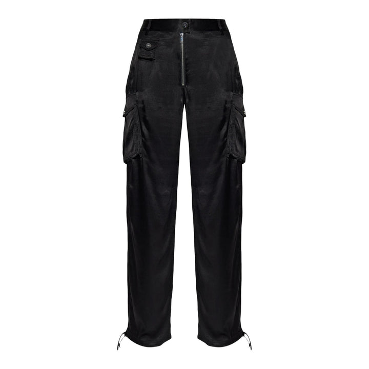Club21 - GANNI - Washed Satin Pants - PANTS - Black