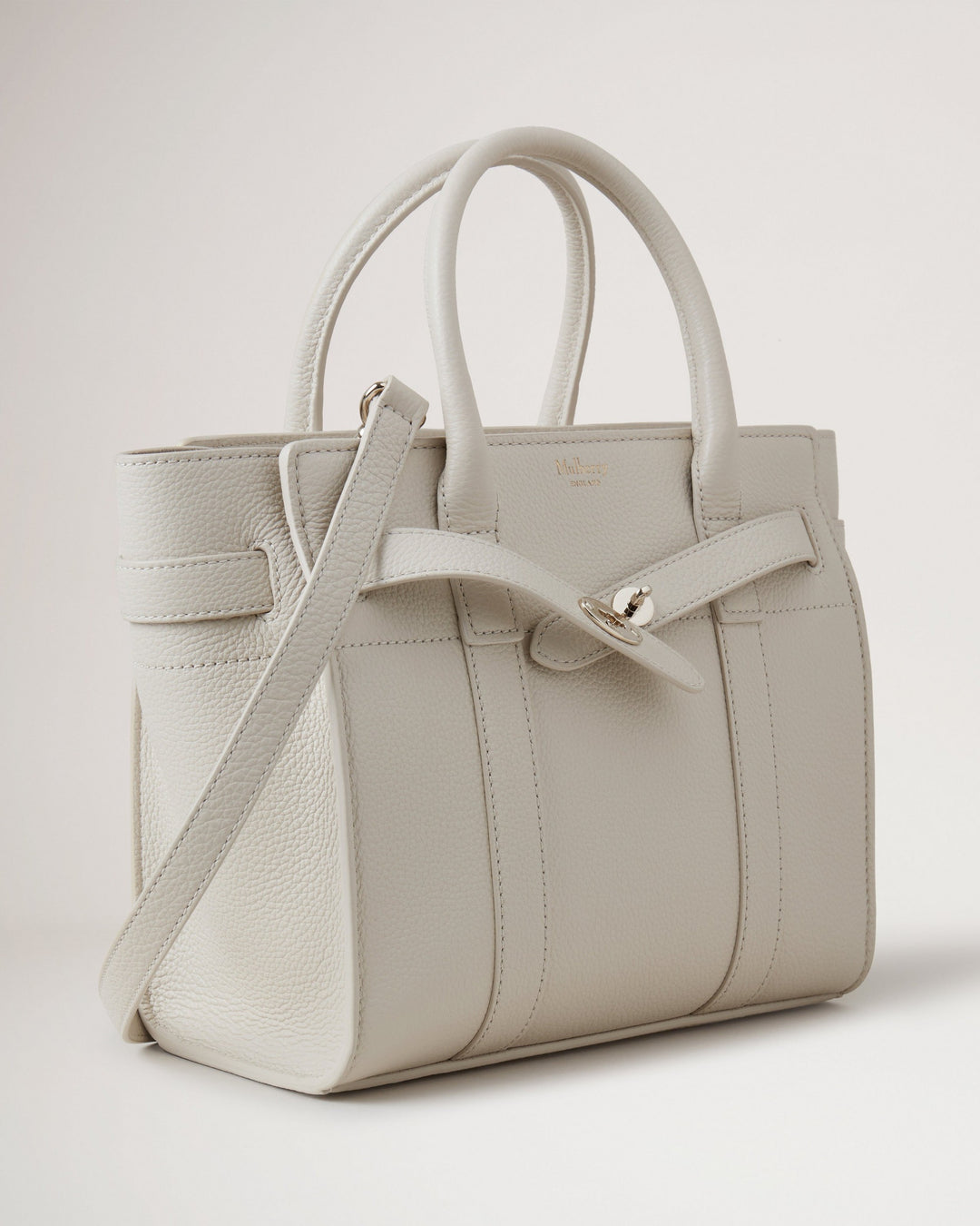 Mini Zipped Bayswater Small Classic Grain (Chalk)