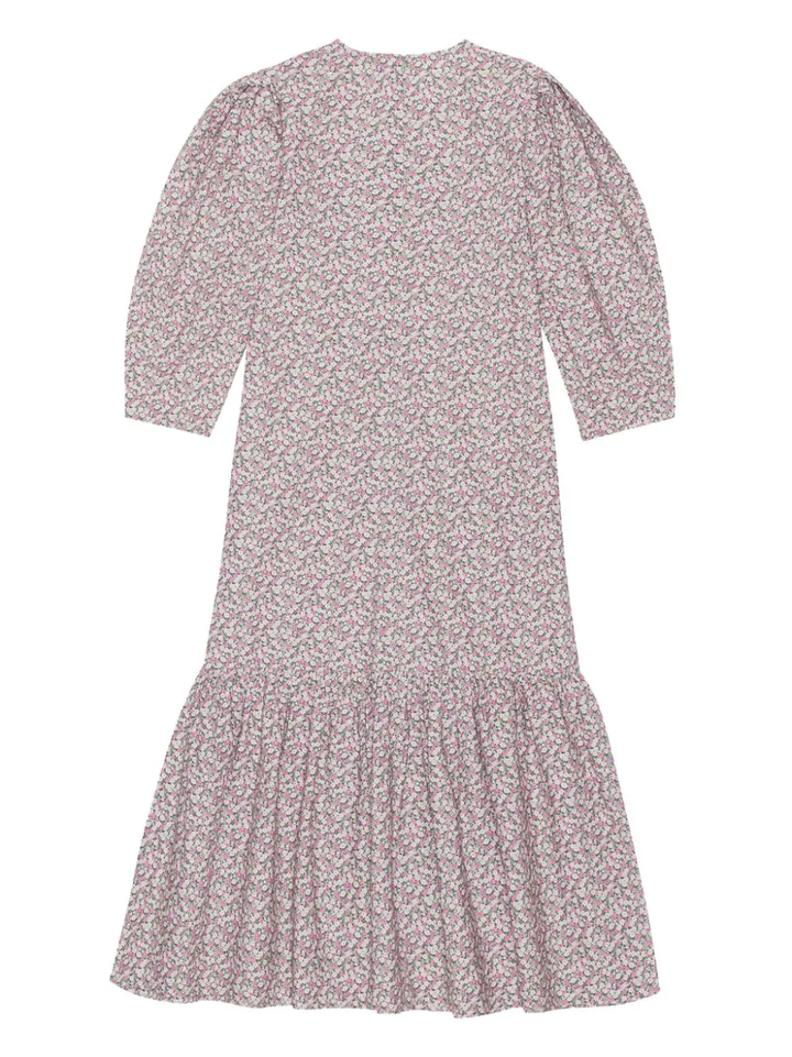 Ganni-Printed-Cotton-V-Neck-Maxi-Dress-Grey-2