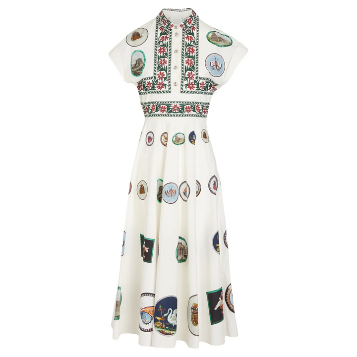 Popeline Icons Print Dress