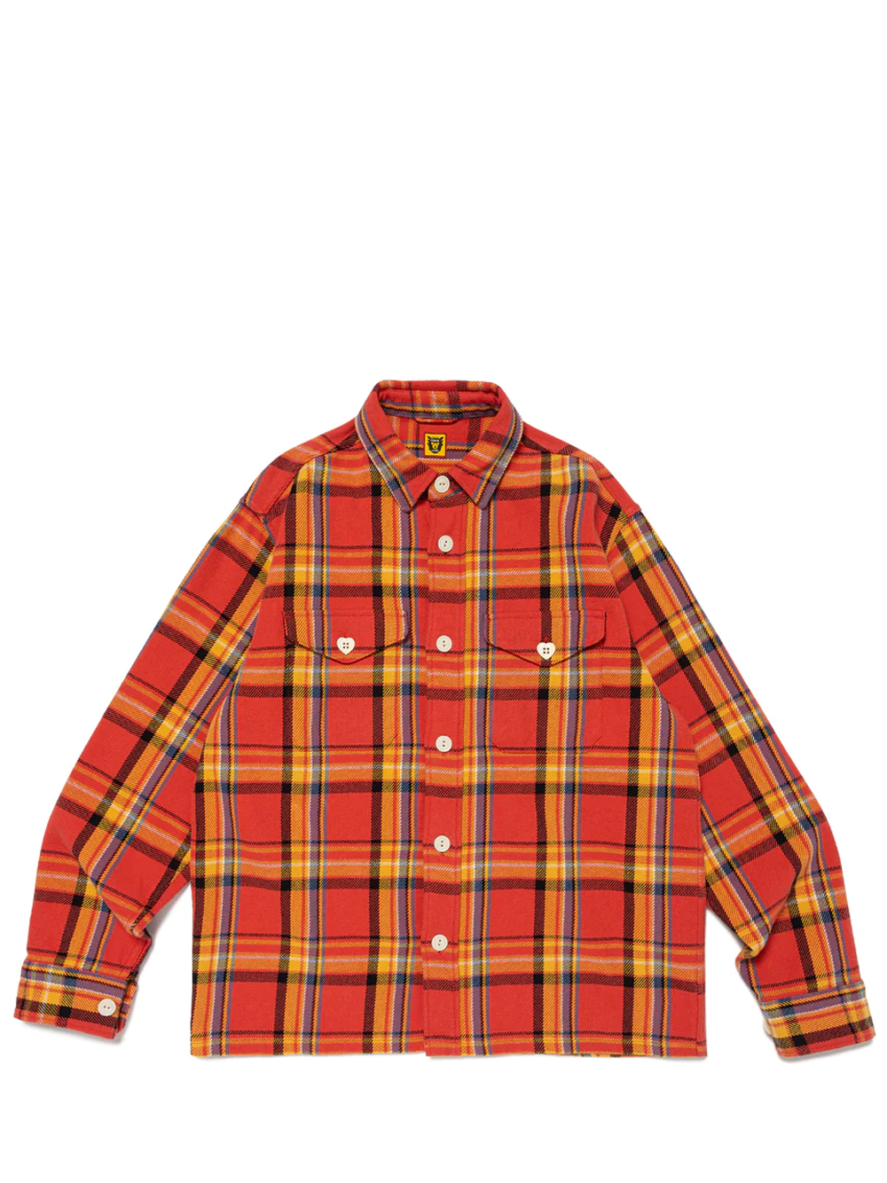 HUMANMADE_CheckShirt_Orange