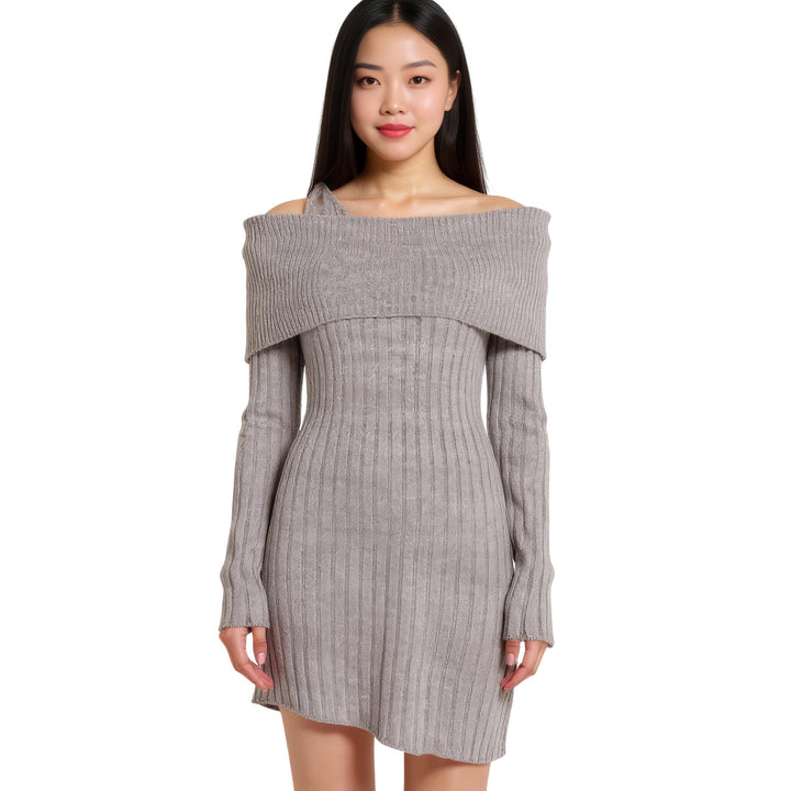 Club21 - House of Sunny - Chunky Rib Dress - KNIT DRESSES - Grey