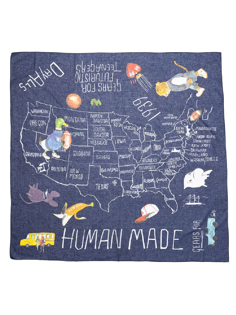 Human-Made-Big-Bandana-Stole-Navy1