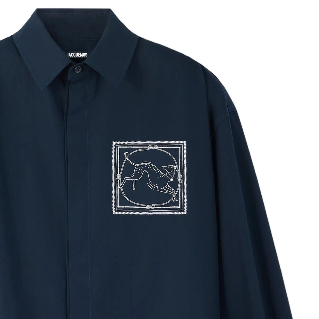 Club21 - JACQUEMUS - La Chemise Simon Manches Longues - SHIRTS - Navy