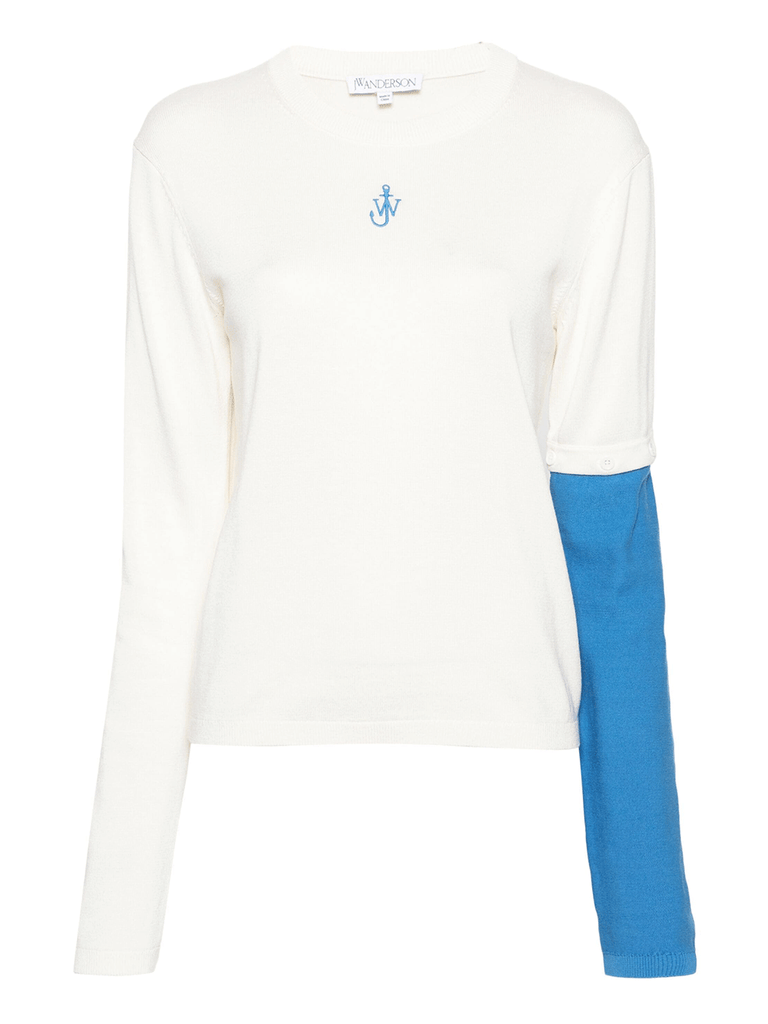 Contrast sleeve jumper best sale