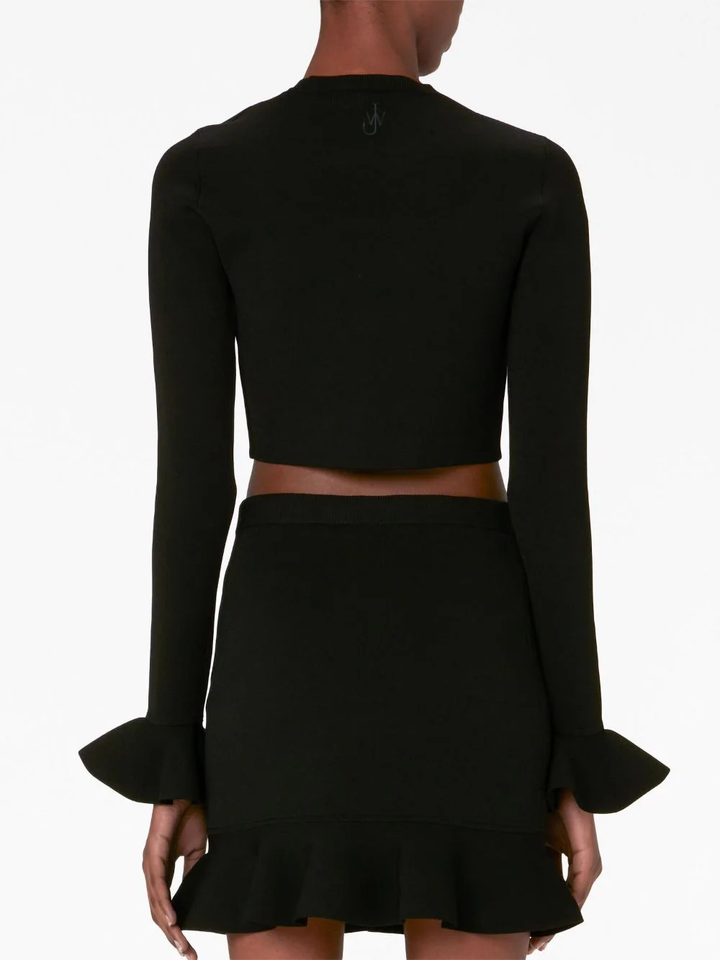 JW-Anderson-Cropped-Ruffled-Sleeve-Jumper-Black-4