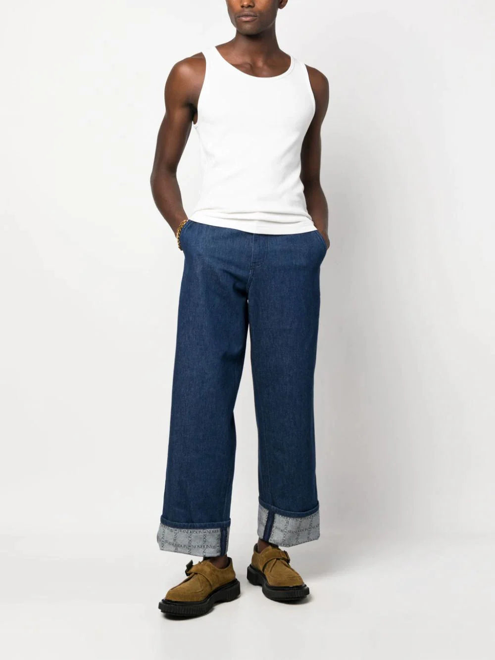 JW-Anderson-Logo-Grid-Turn-Up-Workwear-Jeans-Indigo-2