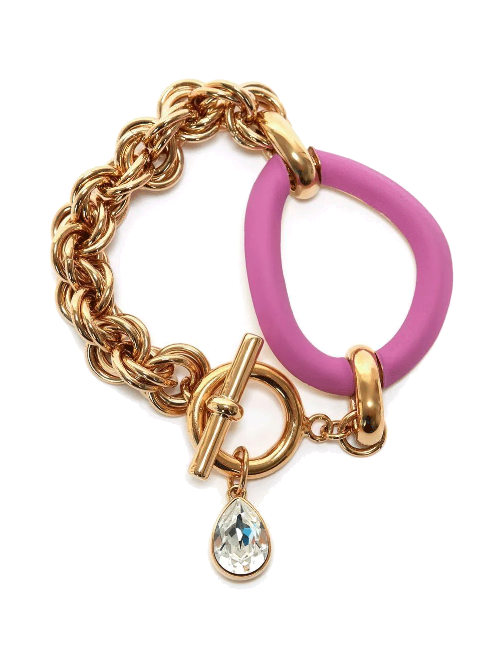 JW Anderson Oversized Link Chain Bracelet Pink 1