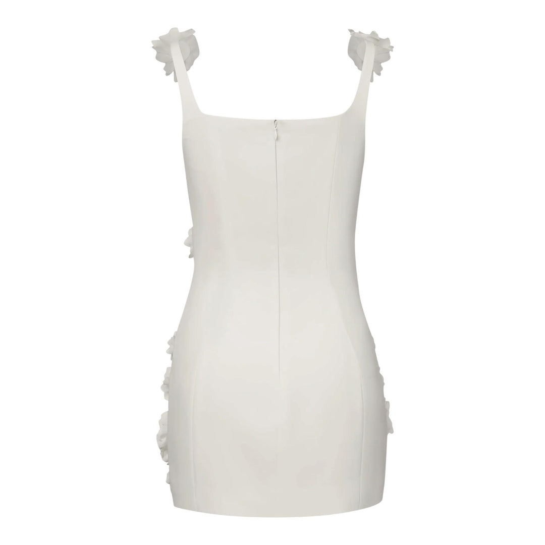 Club21 - JW PEI - Elaina Rosette Applique Mini Dress - DRESSES - White