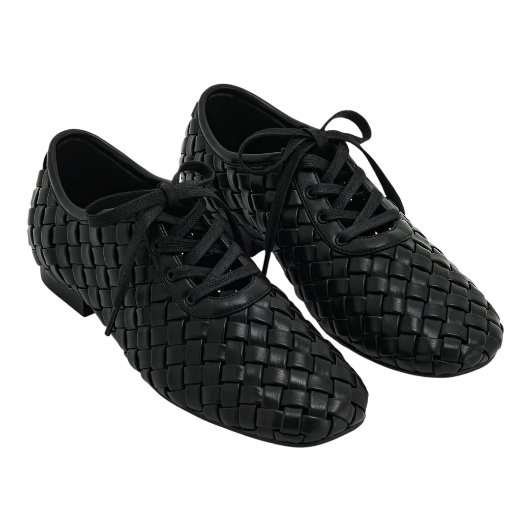 Club21 - JW PEI - Kayla Weave Strap Flat Shoes - FLAT SHOES - Black