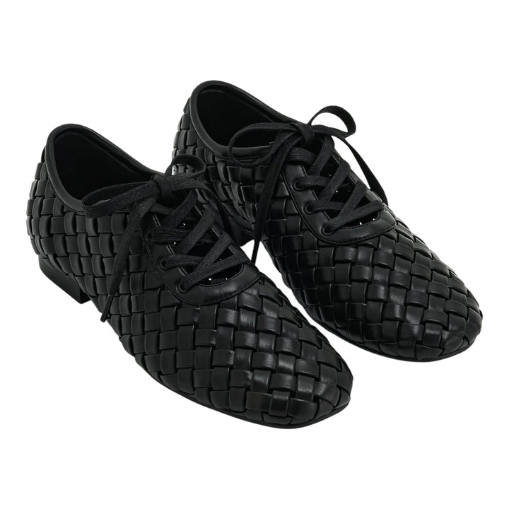 Club21 - JW PEI - Kayla Weave Strap Flat Shoes - FLAT SHOES - Black