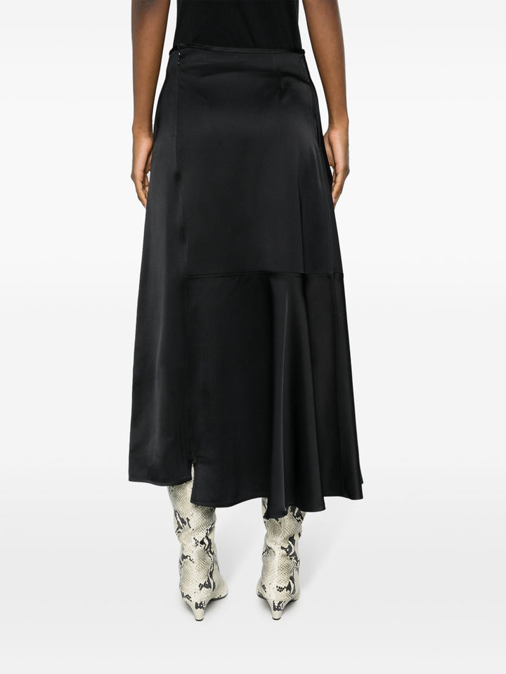 Jil-Sander-Heavy-Viscose-Silk-Twill-Skirt-Black-4