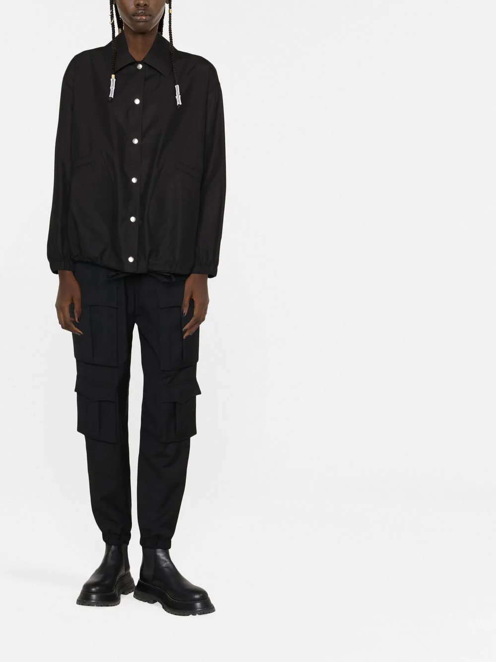 Jil Sander Logo Printed Blouson Black 3