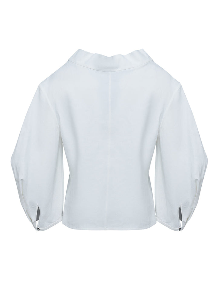 Jil Sander Relaxed Fit V Neck Top White 2