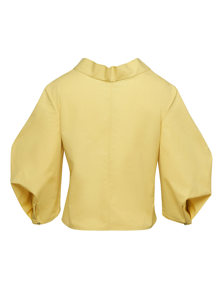 Jil Sander Relaxed Fit V Neck Top Yellow 2