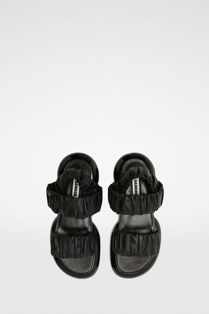 Jil Sander Soft Calf Nappa Sandals Black 2