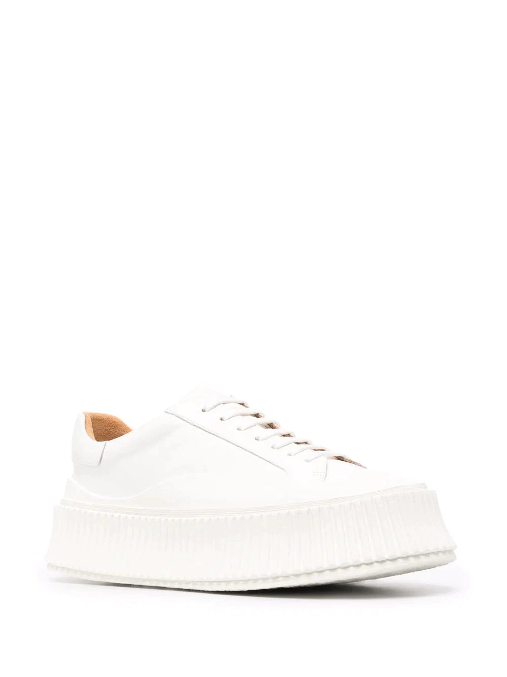 Jil Sander Vit Agnellato Sneakers White 2