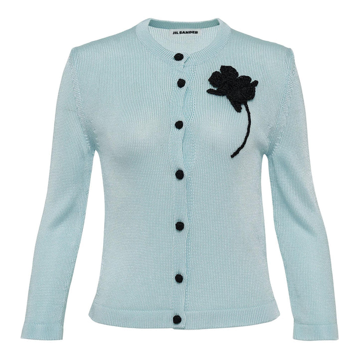 Club21 - Jil Sander - Cardigans Viscose Flower Knit - CARDIGANS - Blue