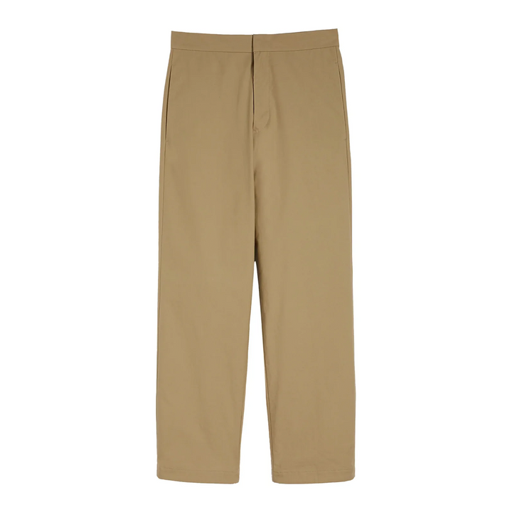 Cropped Tapered Leg Trousers