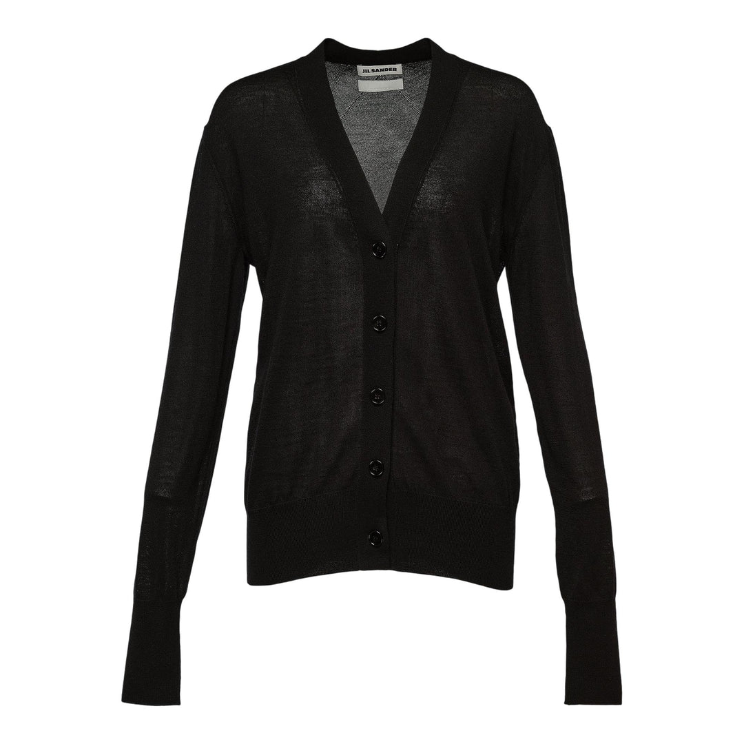 Club21 - Jil Sander - Fine Cashmere V-Neck Cardigan - CARDIGANS - Black