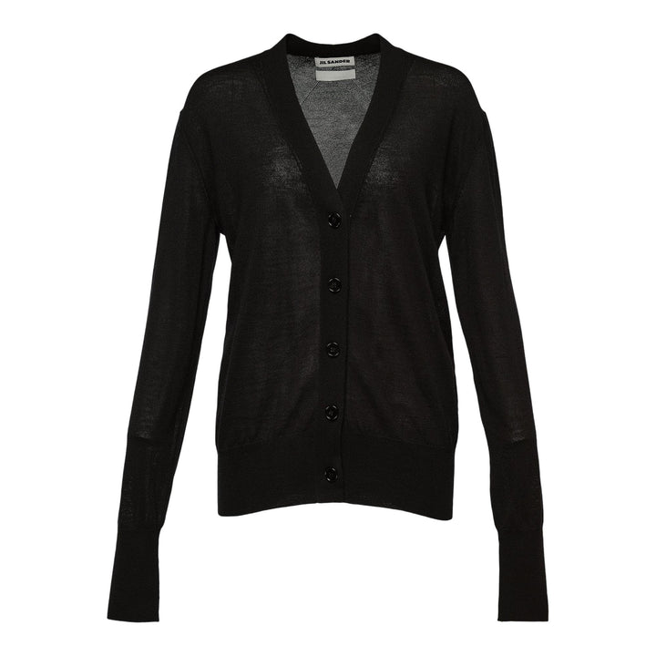 Club21 - Jil Sander - Fine Cashmere V-Neck Cardigan - CARDIGANS - Black