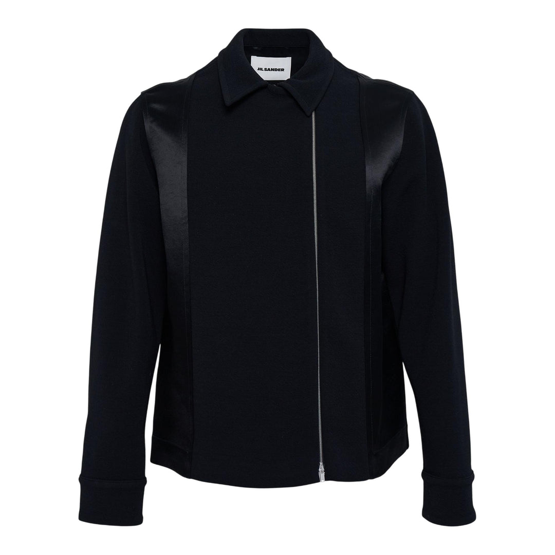 Club21 - Jil Sander - Fluid Crepe Wool Long Sleeve Shirt - SHIRTS - Black