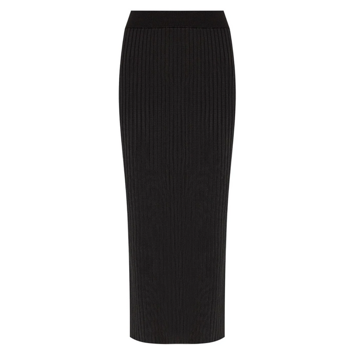 Superfine Viscose Rib Knit Skirt