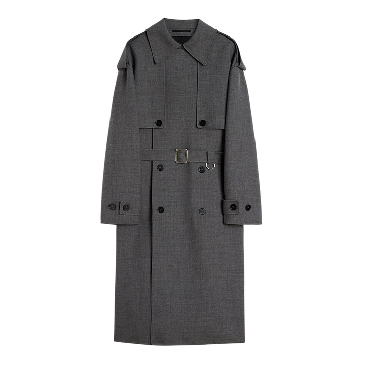 Wool Gabardine Trench Coat