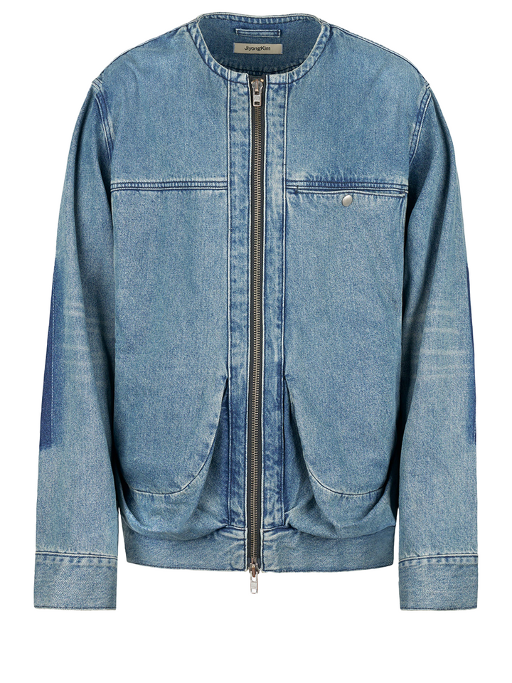 JiyongKim-Dreaped-Pocket-Denim-Jacket