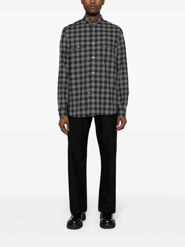 Junya-Watanabe-Checked-Long-Sleeve-Shirt-Grey-2