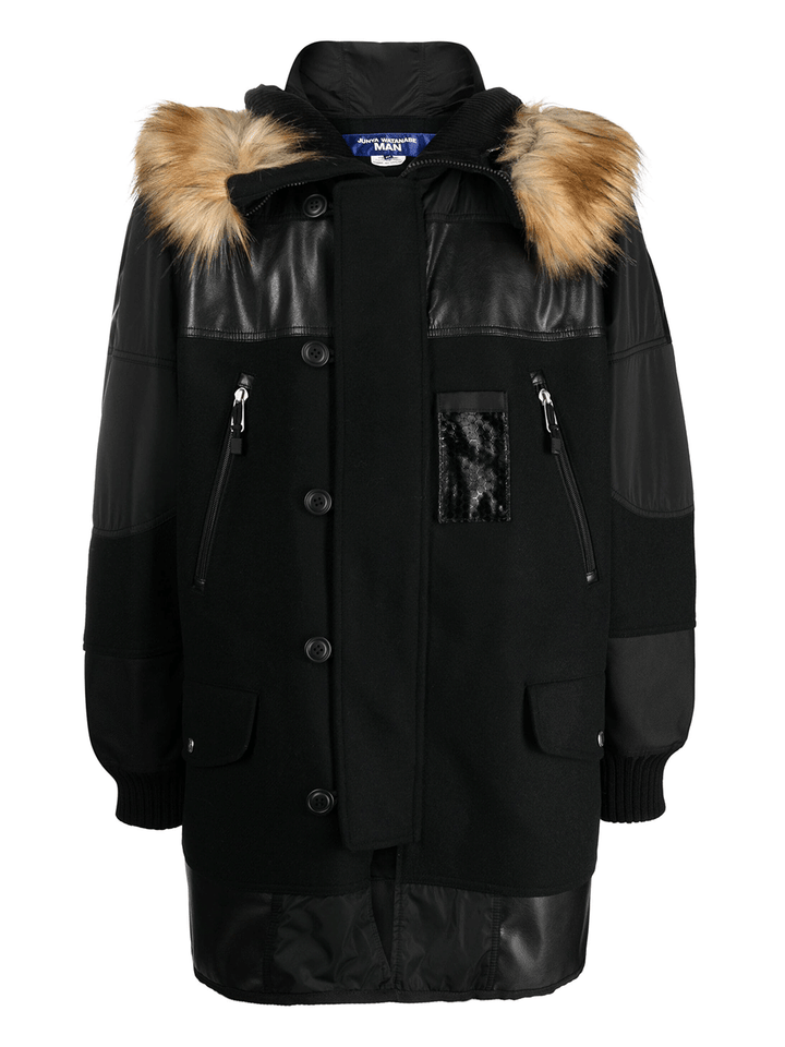 Junya-Watanabe-Fur-Parka-Coat-Black-1