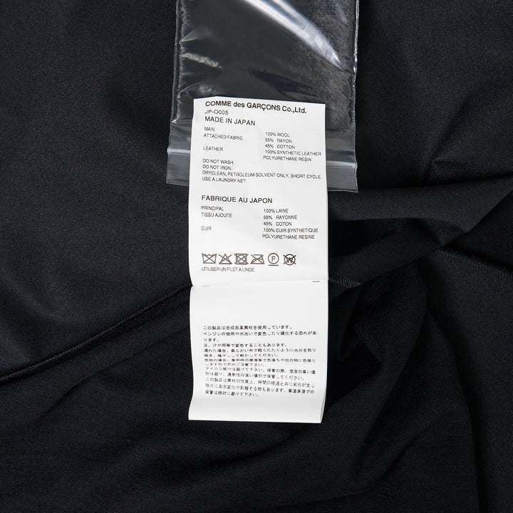 Club21 - Junya Watanabe - Fake Leather Wool Ponte Dress - KNIT DRESSES - Black