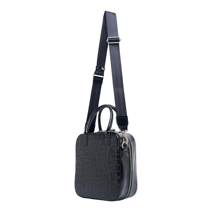 Club21 - Junya Watanabe - Glazed Leather Crocodile Crossbody - CROSS BODY - Black