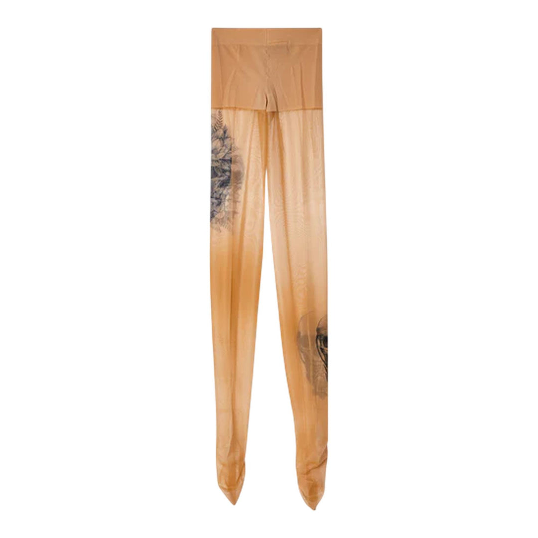 Club21 - Junya Watanabe - Nylon Stocking Print Legging - LEGGINGS - Brown