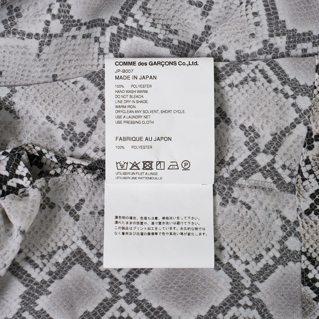 Club21 - Junya Watanabe - Polyester Georgette Python Top - BLOUSES - Black