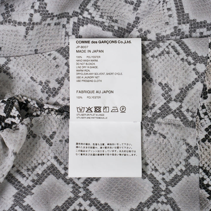 Club21 - Junya Watanabe - Polyester Georgette Python Top - BLOUSES - Black