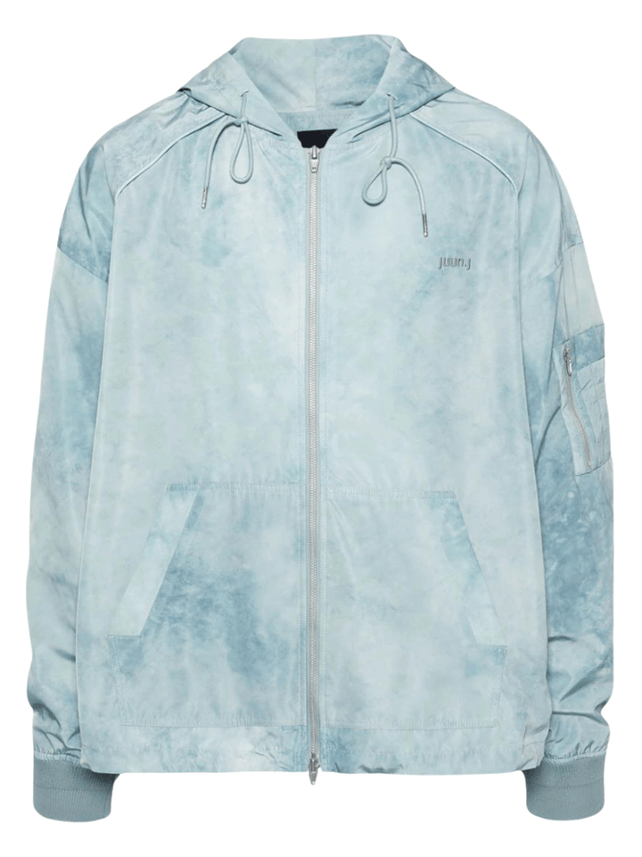 Juun.J-Dyeing-Like-Puckering-Hoodie-Green-1