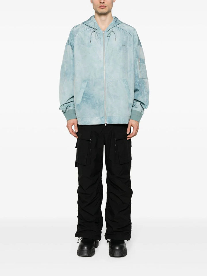 Juun.J-Dyeing-Like-Puckering-Hoodie-Green-2