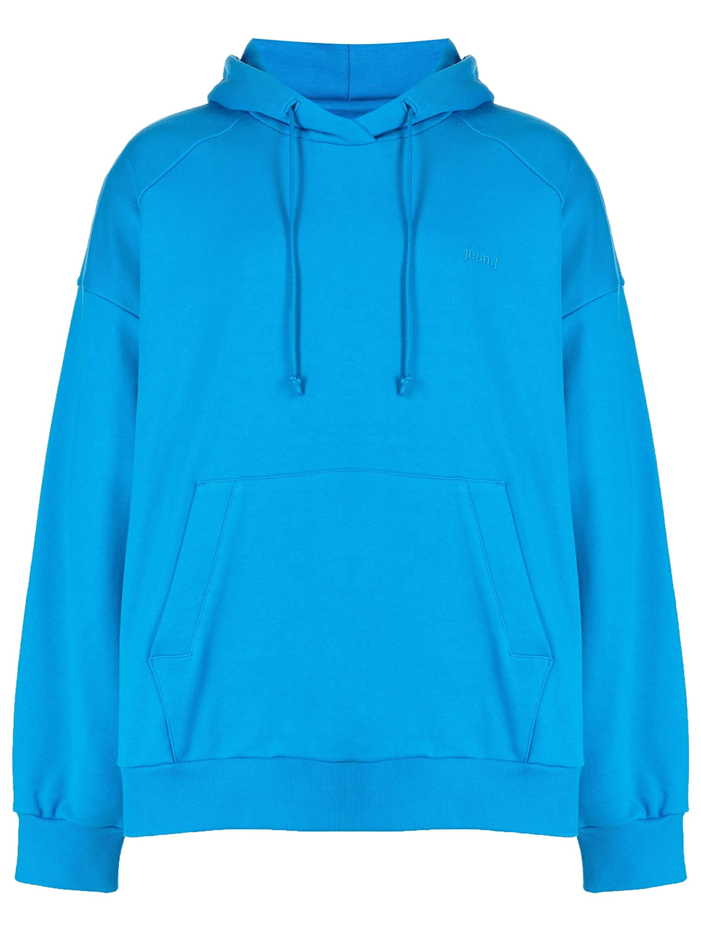 Juun.J-Loose-Fit-Graphic-Hoodie-Blue-1