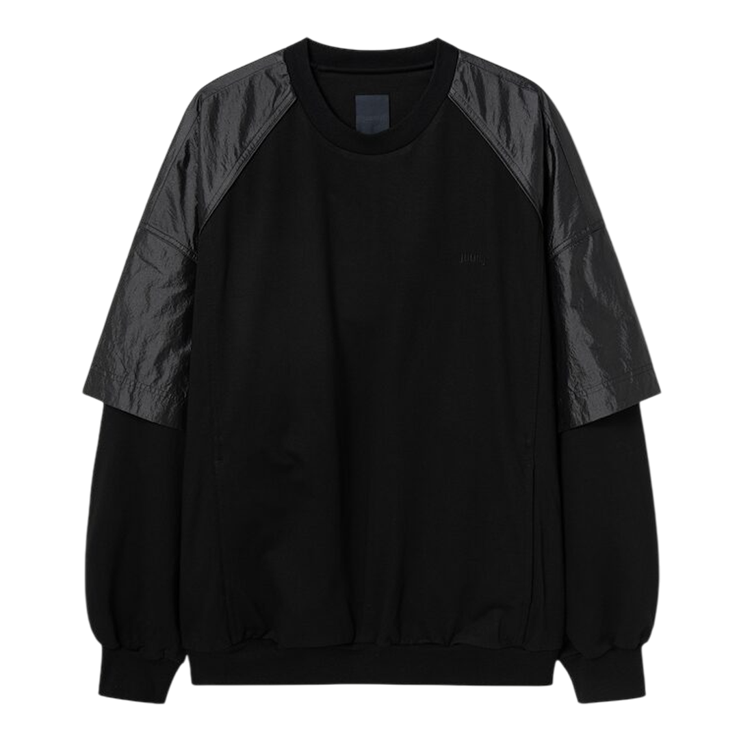 Nylon Layered Sweatshirt